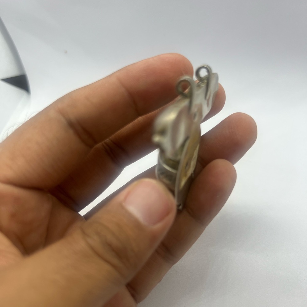 Beautiful Old Central Asian Jewelry Pure Sliver Pendant With Gold Plated - Picture 4 of 5